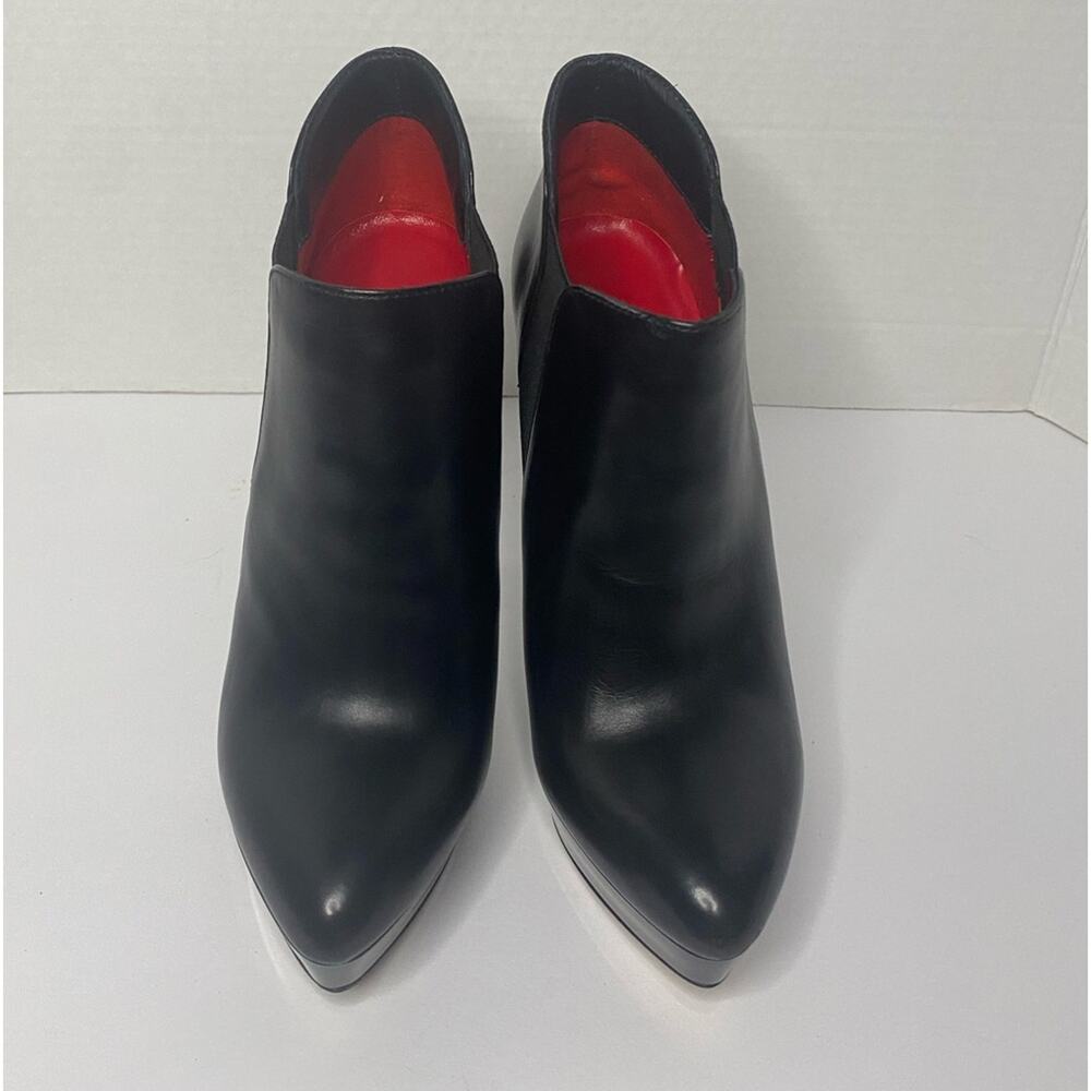 Cesare Paciotti soft black leather ankle boot with elastic on the side & platfm